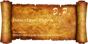 Dancziger Petra névjegykártya